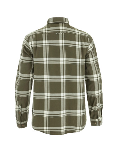Fjällräven Övik Lite Flannel Shirt M - Laurel Green Chalk White