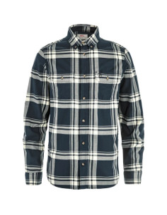 Fjällräven Övik Lite Flannel Shirt M - Dark Navy Chalk White