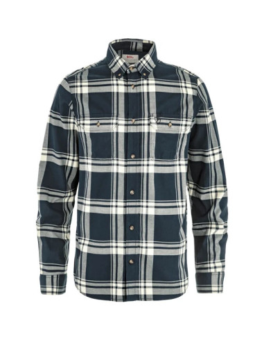Fjällräven Övik Lite Flannel Shirt M - Dark Navy Chalk White