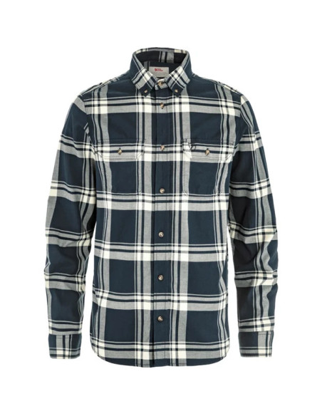 Fjällräven Övik Lite Flannel Shirt M - Dark Navy Chalk White