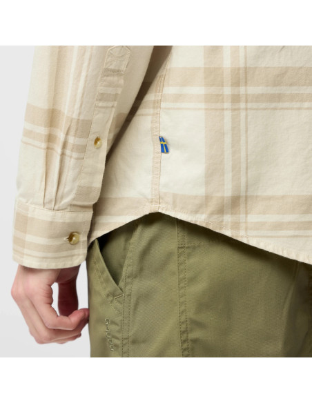 Fjällräven Övik Lite Flannel Shirt M - Dark Navy Chalk White