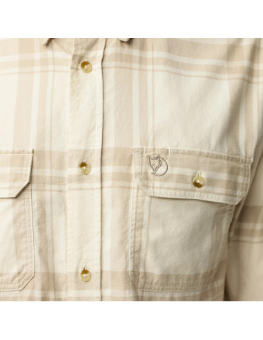 Fjällräven Övik Lite Flannel Shirt M - Dark Navy Chalk White