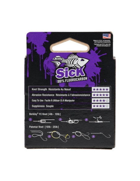 Berkley Sick Fluorocarbon Leader Clear 50m