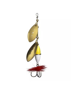 Myran Wipp Spinnare Dubbel Gul Vit 12g 2