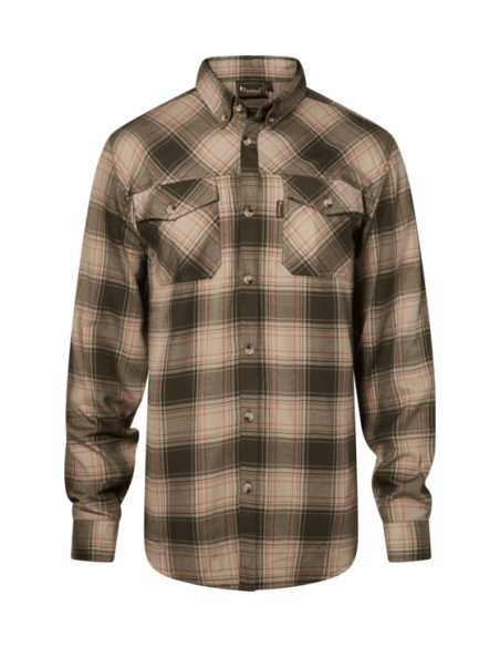 Pinewood Finnveden Forest Flannel Shirt M Olive Dark Green