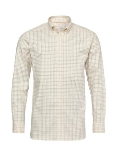 Chevalier Baron Shooting Fit Stretch Shirt Stormy Blue Tattersall M