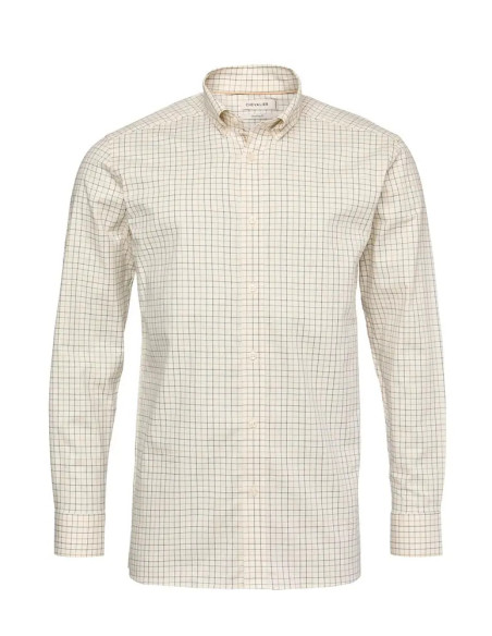 Chevalier Baron Shooting Fit Stretch Shirt Stormy Blue Tattersall M